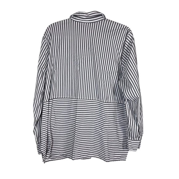 J Jill Striped Top XL White Classic Resort Preppy Old Money Neutral Minimalist - Picture 7 of 11